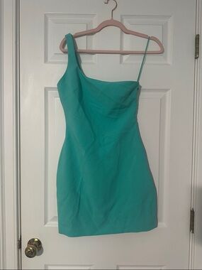 Likely One-Shoulder Teal Mini Dress- never worn